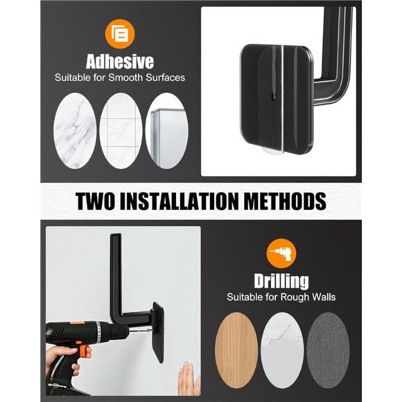 Hat Rack Wall Organizer 4 Pack Adhesive Hooks Baseball Cap Storage Multi Purpose - Picture 3 of 7